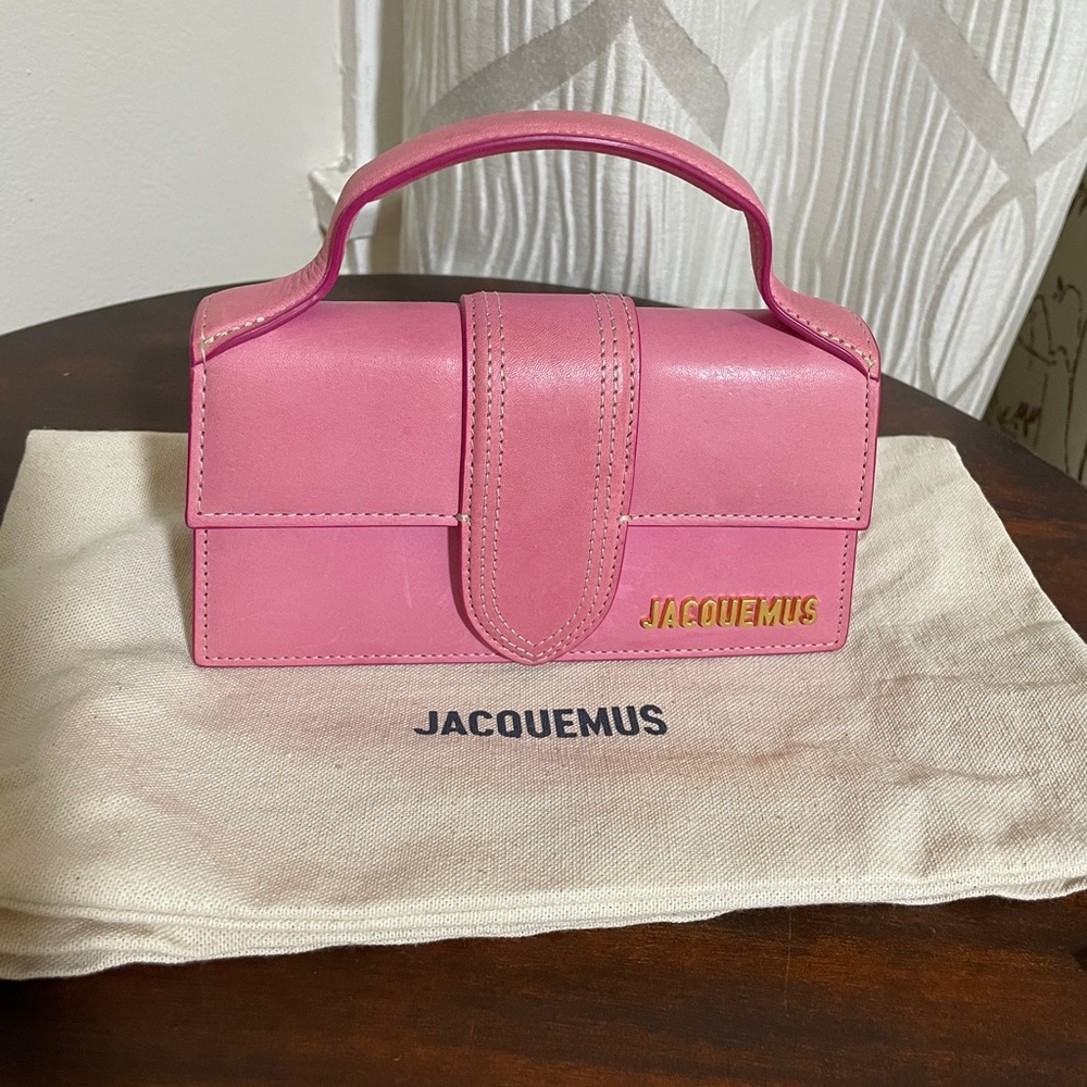 Jacquemus Pink Le Bambino mini clutch